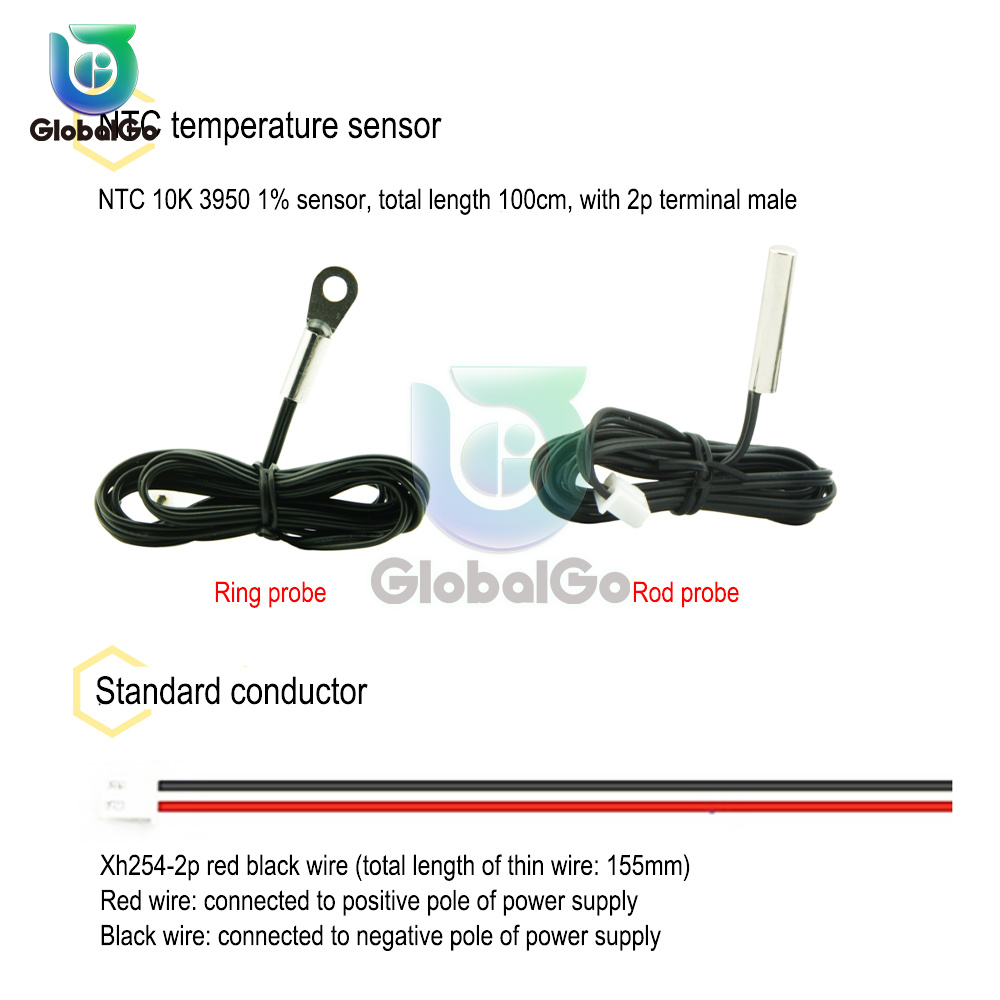 DC 4-30V 5V 12V 24V LED-display Dubbele digitale temperatuursensor Enkele spanning Dubbele thermometer met NTC 10K 3950 sondekabel