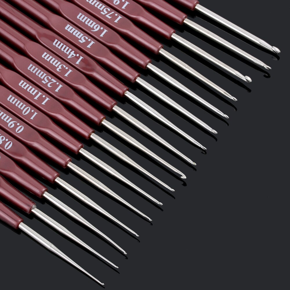 1PC Crochet Hook Mix 0.5mm-2.7mm Small Size Yarn Weave Knitting Needles For Lace Dolls DIY Tools 16 Sizes Crochet Hook