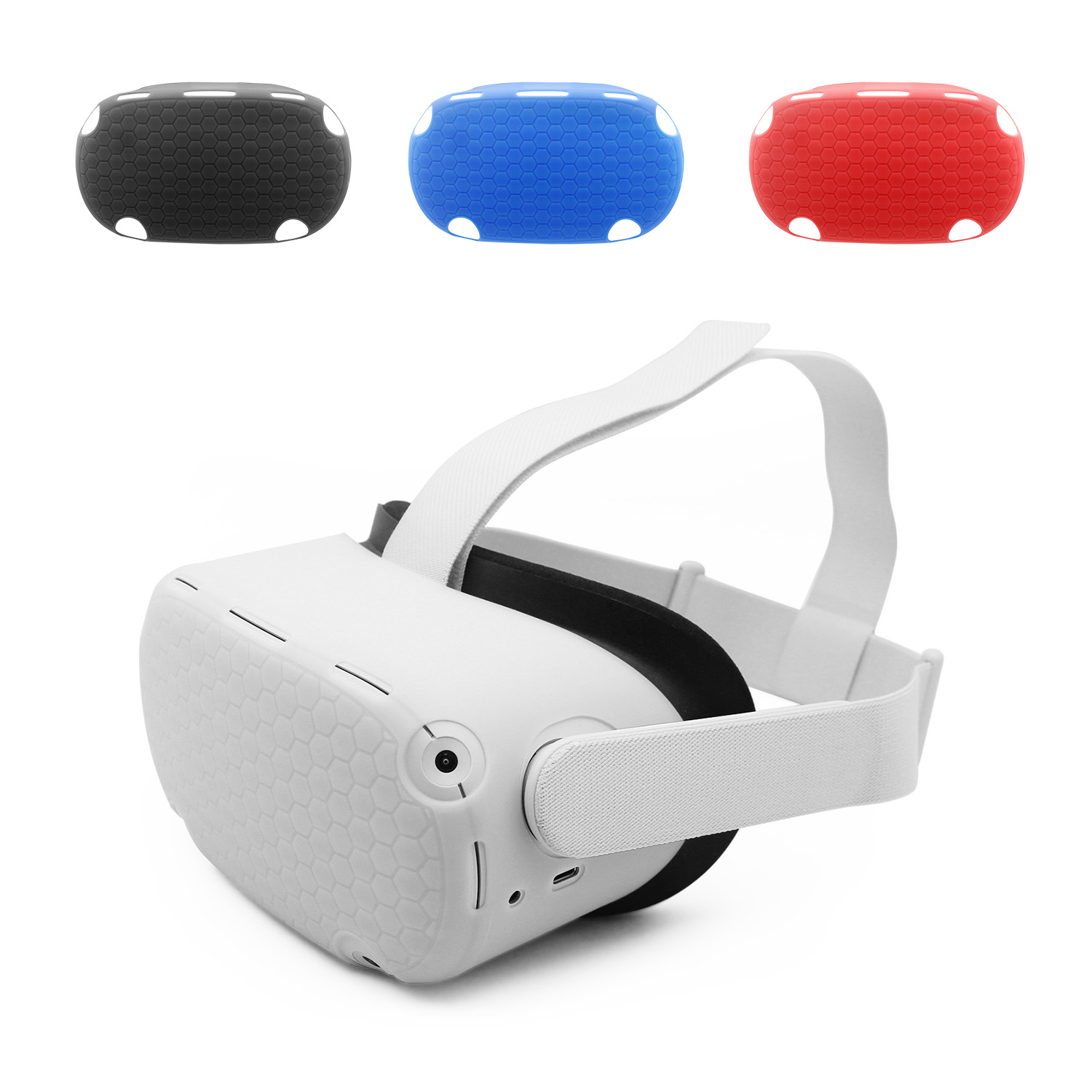 Siliconen Beschermhoes Voor Oculus Quest 2 Vr Headset Helm Hoofd Shell Anti-Krassen Case Voor Oculus Quest 2 accessoires