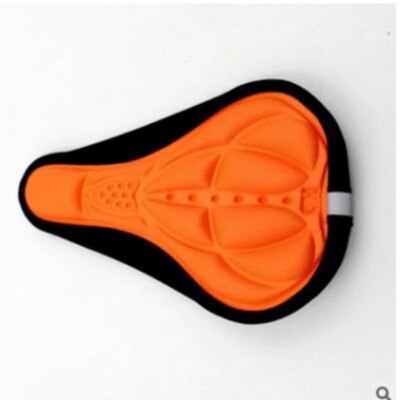 3D Fietszadel Seat Soft Bike Seat Cover Comfortabele Foam Zitkussen Fietsen Zadel Voor Fiets Accessoires: Orange