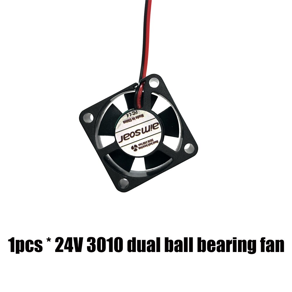Fan 12v 24v ender 3 Fan 30mm 3010 Dual Ball Bearing / Hydraulic Fan 2 pin 3d printer parts 3010 30*30*10mm: 24v dual ballbearing