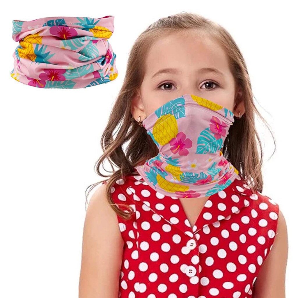 Cagoule de cou en Tube pour enfants, écharpe faciale lavable, Bandana Rave, couvre-chef pour garçons et filles, cyclisme, #25: C