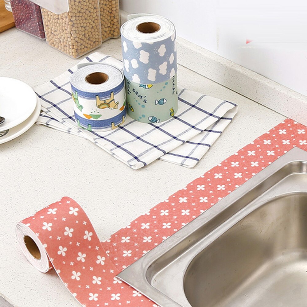 Bathroom Shower Sink Bathtub Seal Tape White Bathroom Kitchen Self-adhesive Waterproof Wall Sticker Cartoon Tape