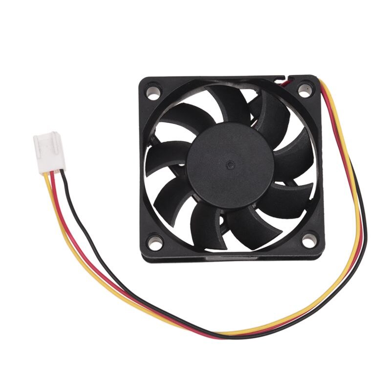DC 12V 0.2A Zwart Plastic 3 Pin Connector PC Computer Case Cooling Fan 60x60mm