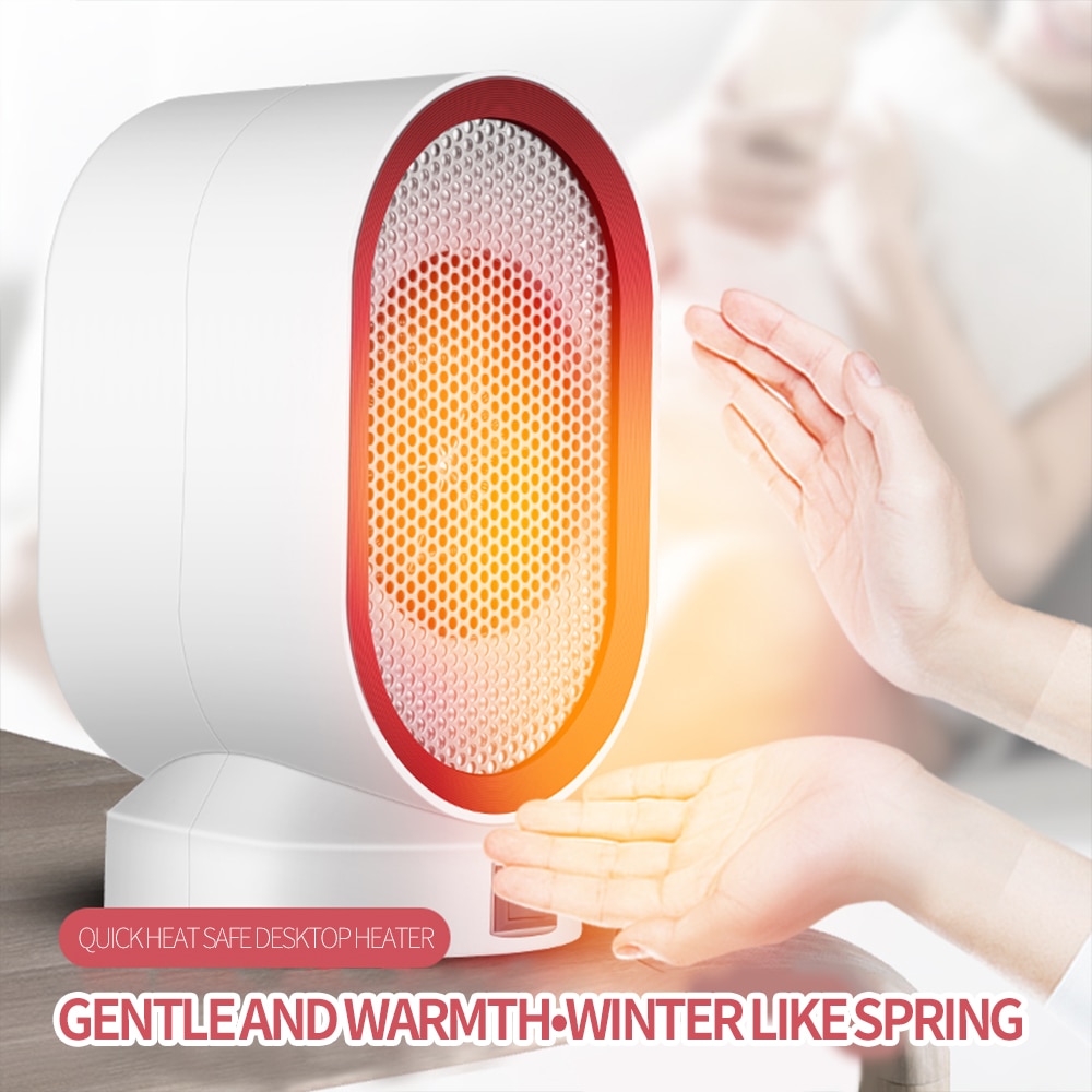 Small Space Heater Oscillating Heater Fast Heating Ceramic Desk Heater With Overheat Protection Tip-Over Protection For Office