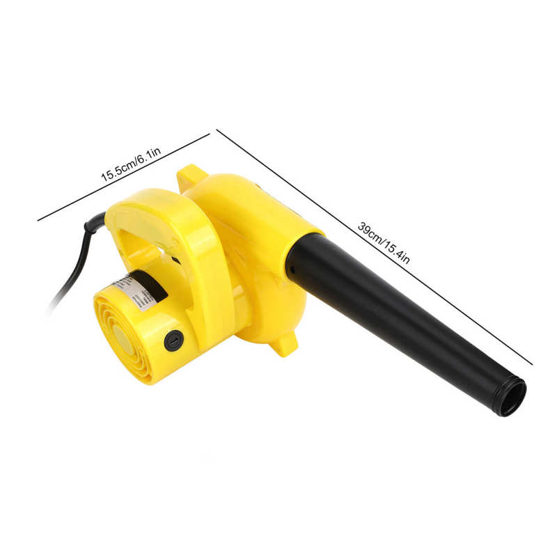 EU 220V-240V Multifunction Hand-Held Electric Suction Air Blower Dust Collector Leaf Cleaner for Home Garden Yellow: Default Title