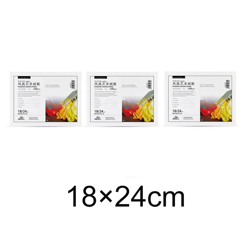 PHOENIX Canvas Panel Pure Cotton Drawing Board Oil Acrylic Painting Square Rectangle Round Oval Shape: 18x24 rectangle