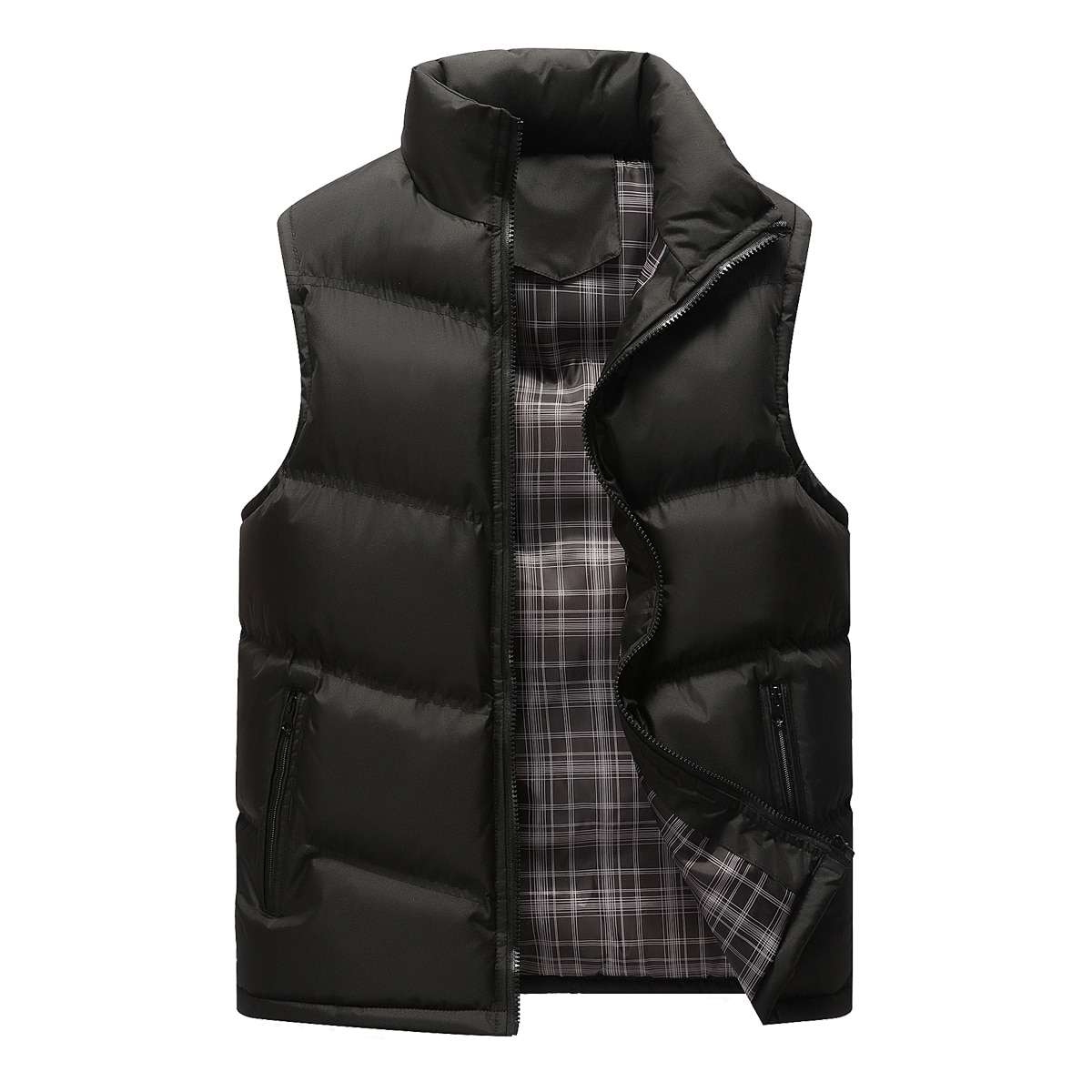 Brand Winter Mens Vest Slim Fit Warm Sleeveless Jacket Male Plus Size Clothing Man Waistcoat Cotton-Padded Thickening Coats