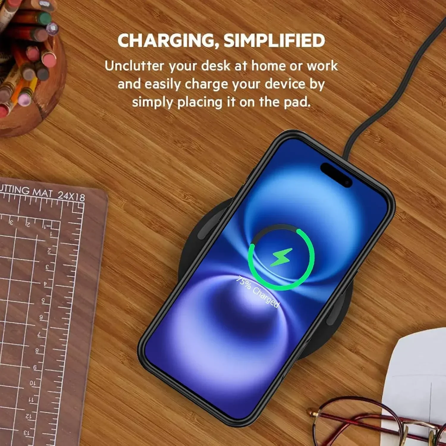 10000mAh Draadloze Batterijhoes voor iPhone 17 Pro Max, 16 Plus, 15 Magnetische Powerbank Cover Oplader Compatibel met iPhone 17 Air