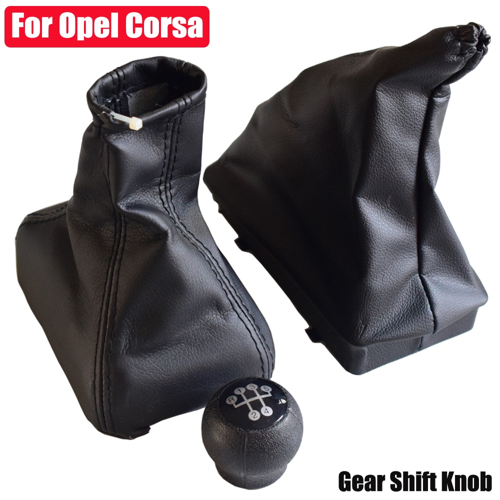 Pomo de cambio de marchas de 5 velocidades para coche, cubierta de arranque de polaina completa, freno de mano, funda a prueba de polvo para OPEL CORSA C (01-06) TIGRA B (04-12) COMBO C