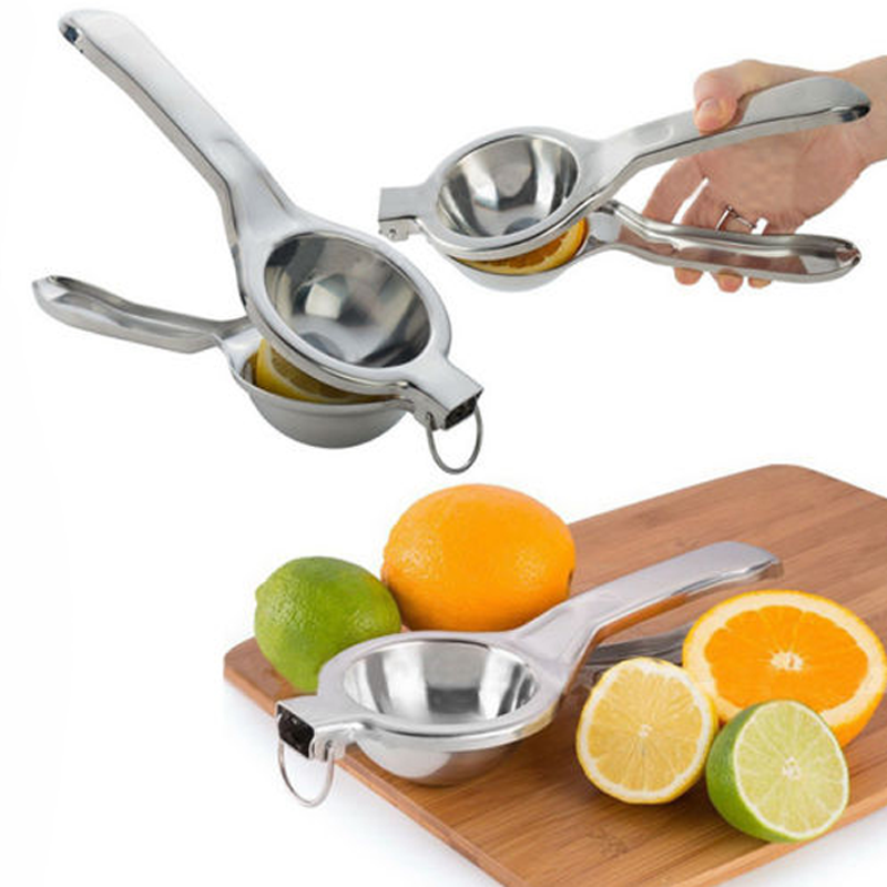1Pc Kitchen Useful Gadget Stainless Steel Hand Press Lemon Squeezer Lime Orange Citrus Press Juicer Fruit Juice Bar Tools