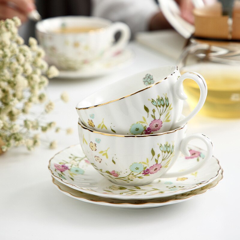 Reusable Porcelain Coffee Cup And Saucer Set Modern Travel Eco Friendly Cup And Saucer Tazas Originales Drinkware BD50CS