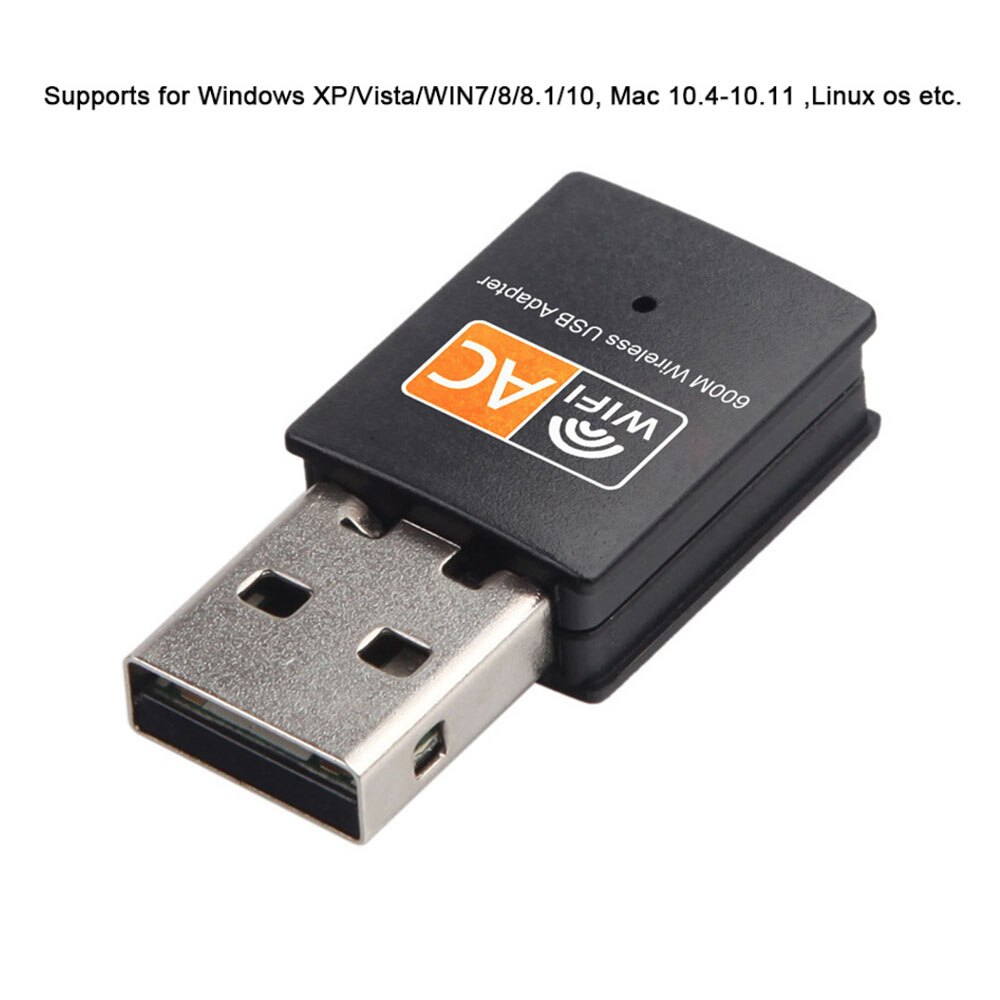 2.4Ghz 5Ghz Dual Band 600Mbps Usb Wifi Adapter Draadloze Netwerkkaart Draadloze Usb Wifi Adapter Wifi dongle Pc Netwerkkaart