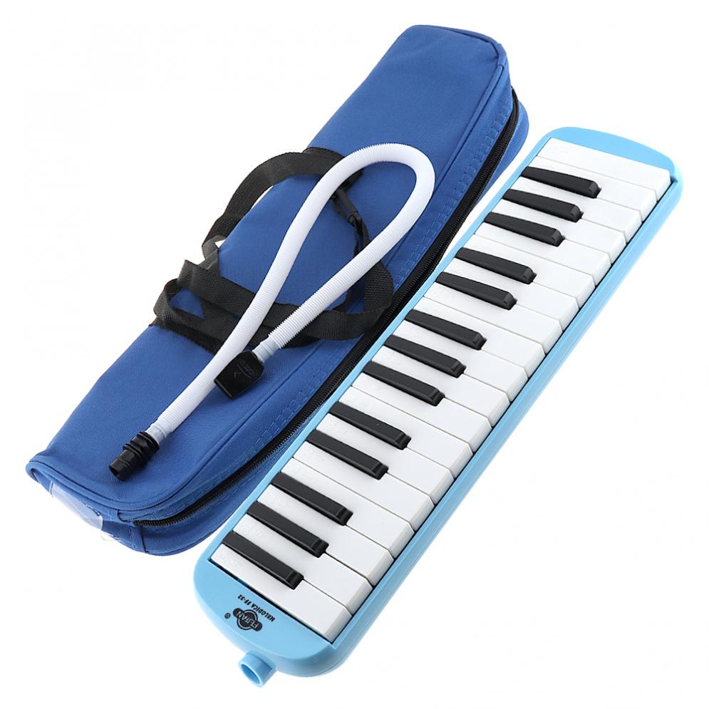 32 Key Harmonica Melodica Teaching Instrument with Deluxe Carrying Case for Beginner Keyboard Instruments