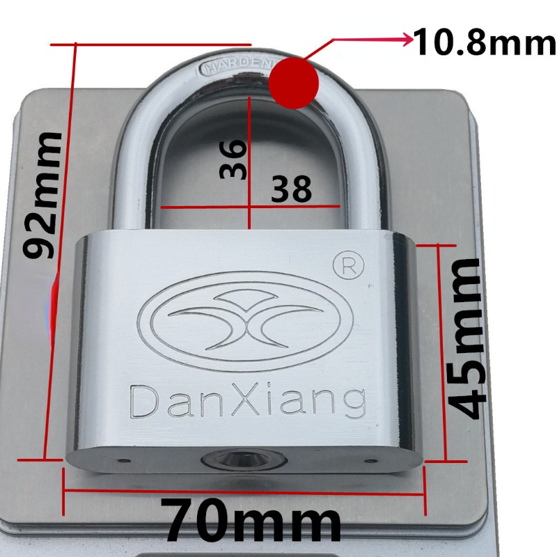 One key can open multiple locks, unlocking and opening multiple locks of the same model and size door lock Hanging （1 key）: Red