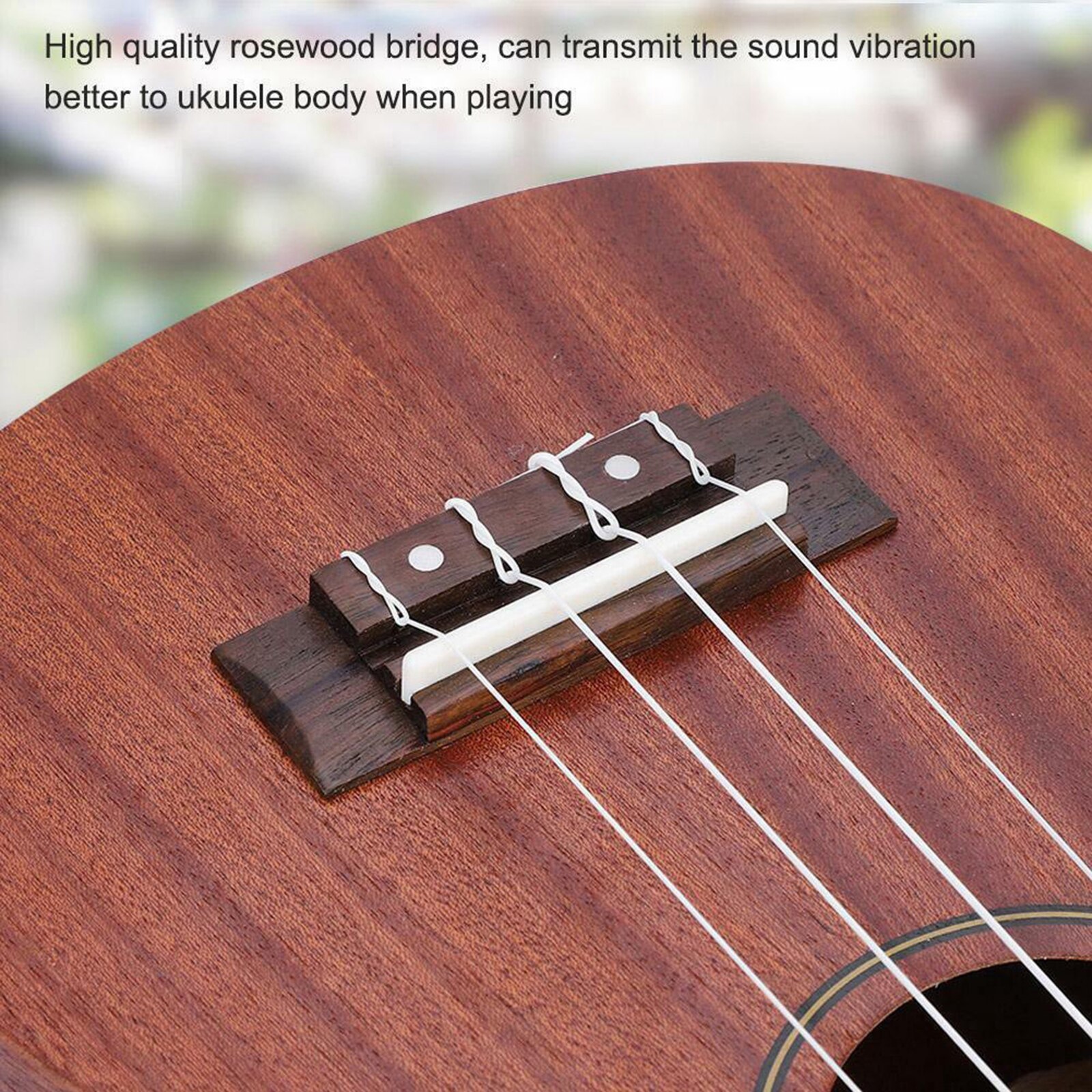 4String Ukulele Bridge for 21/23/26'' Ukulele Uke Musical Replacement Ukulele Rosewood Bridge Accessories