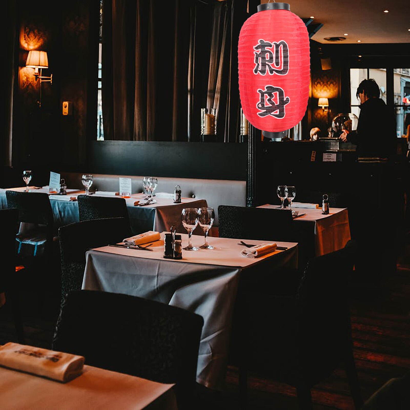 2Pcs Japanese Style Hanging Lanterns Outdoor Waterproof Lanterns for Restaurant