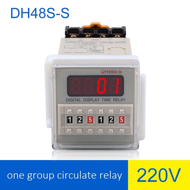 Industrial Timer Relay Digital Timer Switch AC DC Three Phase 12V 220V 380V Din Rail Mounting Relay for Factory Electric Cabinet: 220V