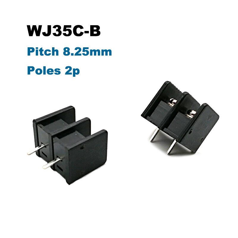 2Pcs Pitch 8.25mm Barrier Screw PCB Terminal Block 35C-B Bornier Straight 2/3/4/5/6Pin Wire Connector Morsettiera Cable 2.5mm2
