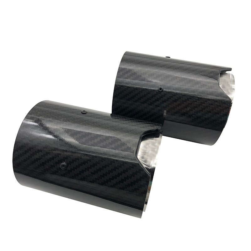 Embout d'échappement en Fiber de carbone véritable, pour tuyau d'échappement M Performance M2 F87 M3 F80 M4 F82 F83 M5 F10 M6 F12 F13 X5M X6M