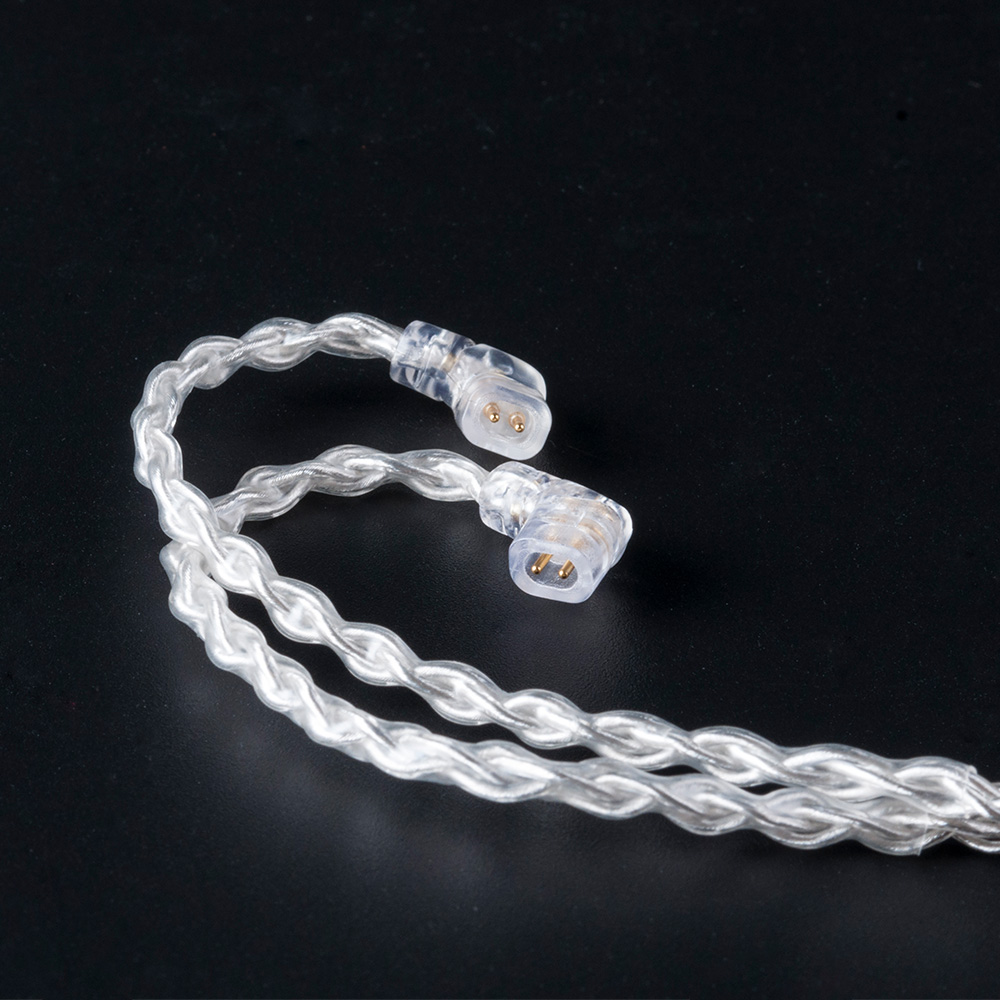 KBEAR-auriculares con Cable plateado mejorado, 8 núcleos, 2 pines/MMCX/QDC, para videojuegos, auriculares para KZ KS1 KS2 TRI Meteor IEMs