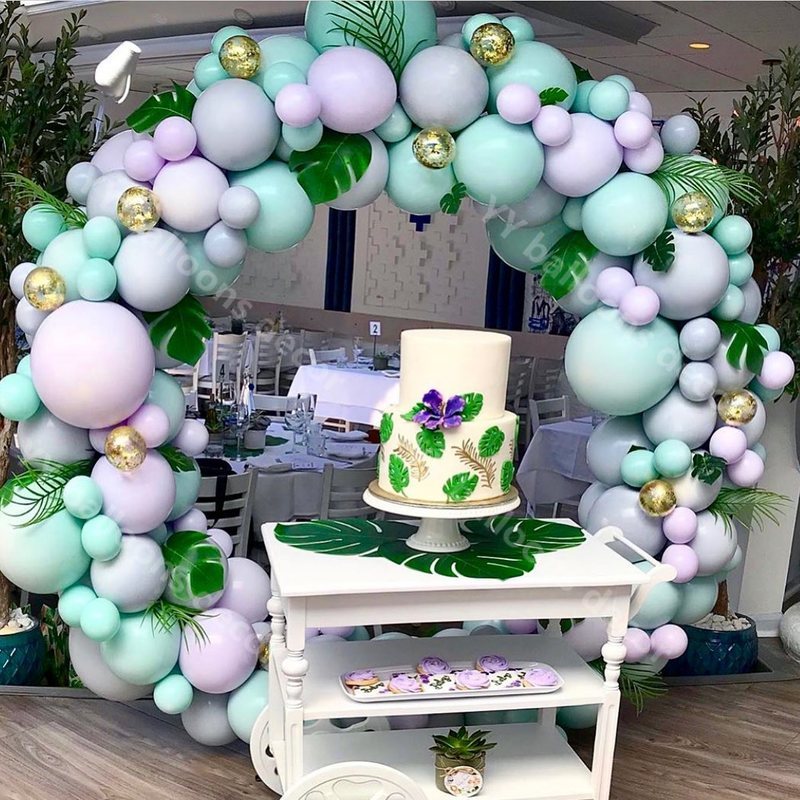 120 stücke Ballon Bogen Girlande Bausatz Macaron Lila Grau Pastell Luftballons Neue Jahr Party Geburtstag Hochzeit Baby Dusche Party Lieferungen