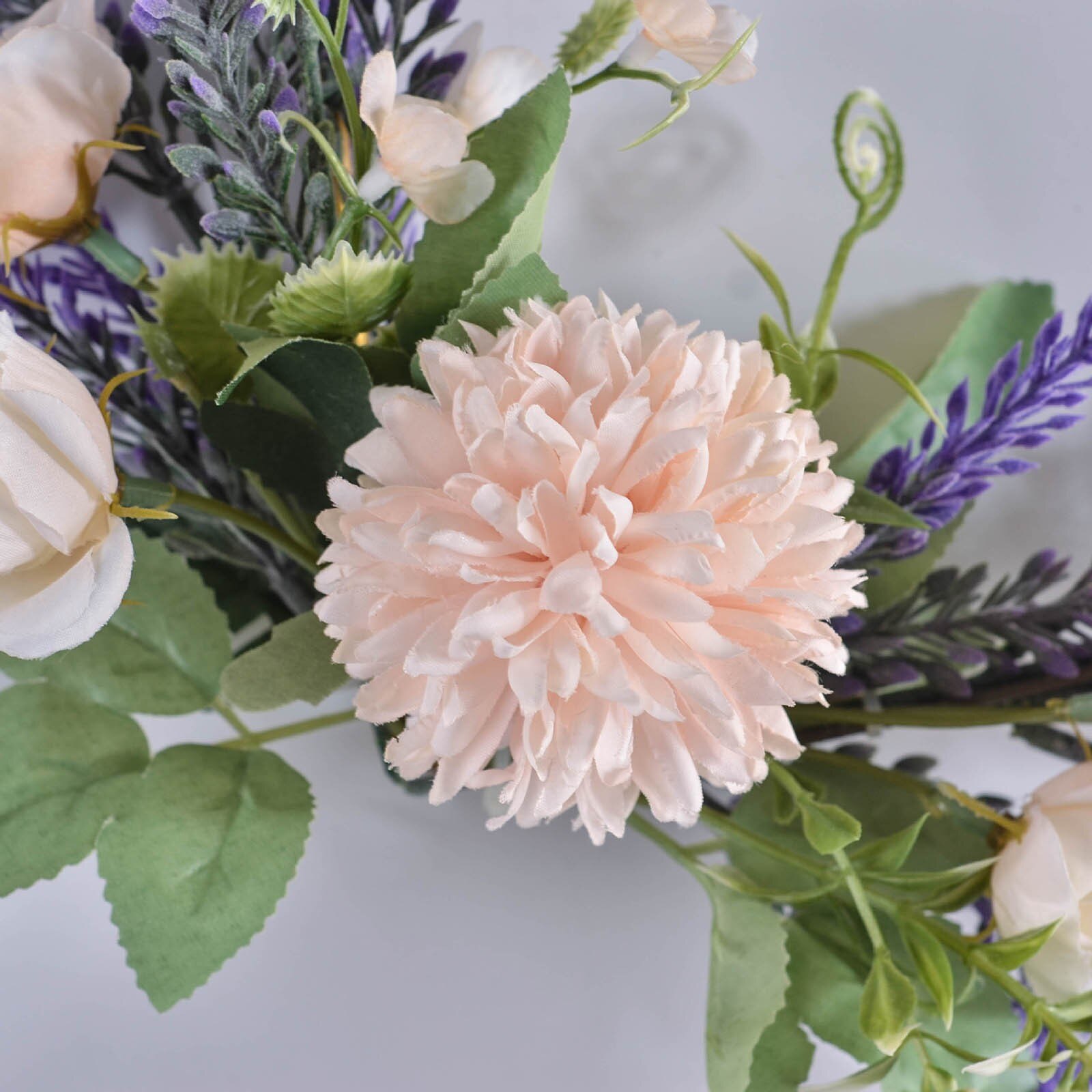 Diy Krans Guirlande Kunstbloem Simulatie Smeedijzeren Lente Bloem Plant Garland Home Wieden Muur Opknoping Decoratie