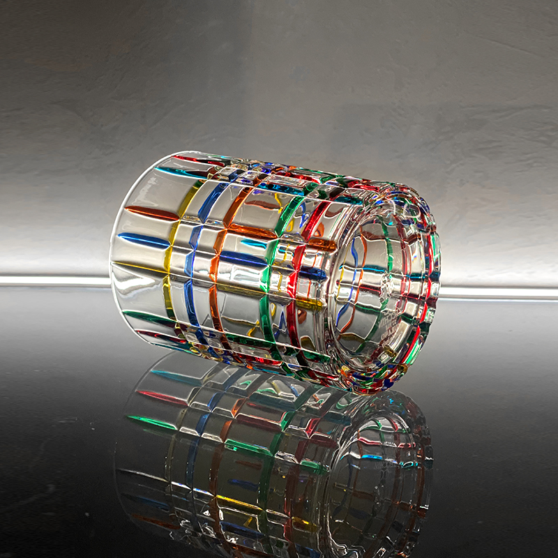 Colorful Liquor Glasses Durable Wine Glasses 350ml In 3 Different Designs