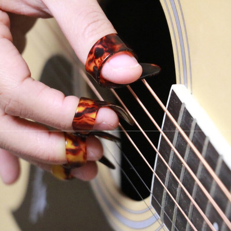 1/3 Uds. Púas de guitarra para dedo pulgar, mediador de celuloide, púas para guitarra, bajo, guitarra acústica, accesorios para guitarra eléctrica
