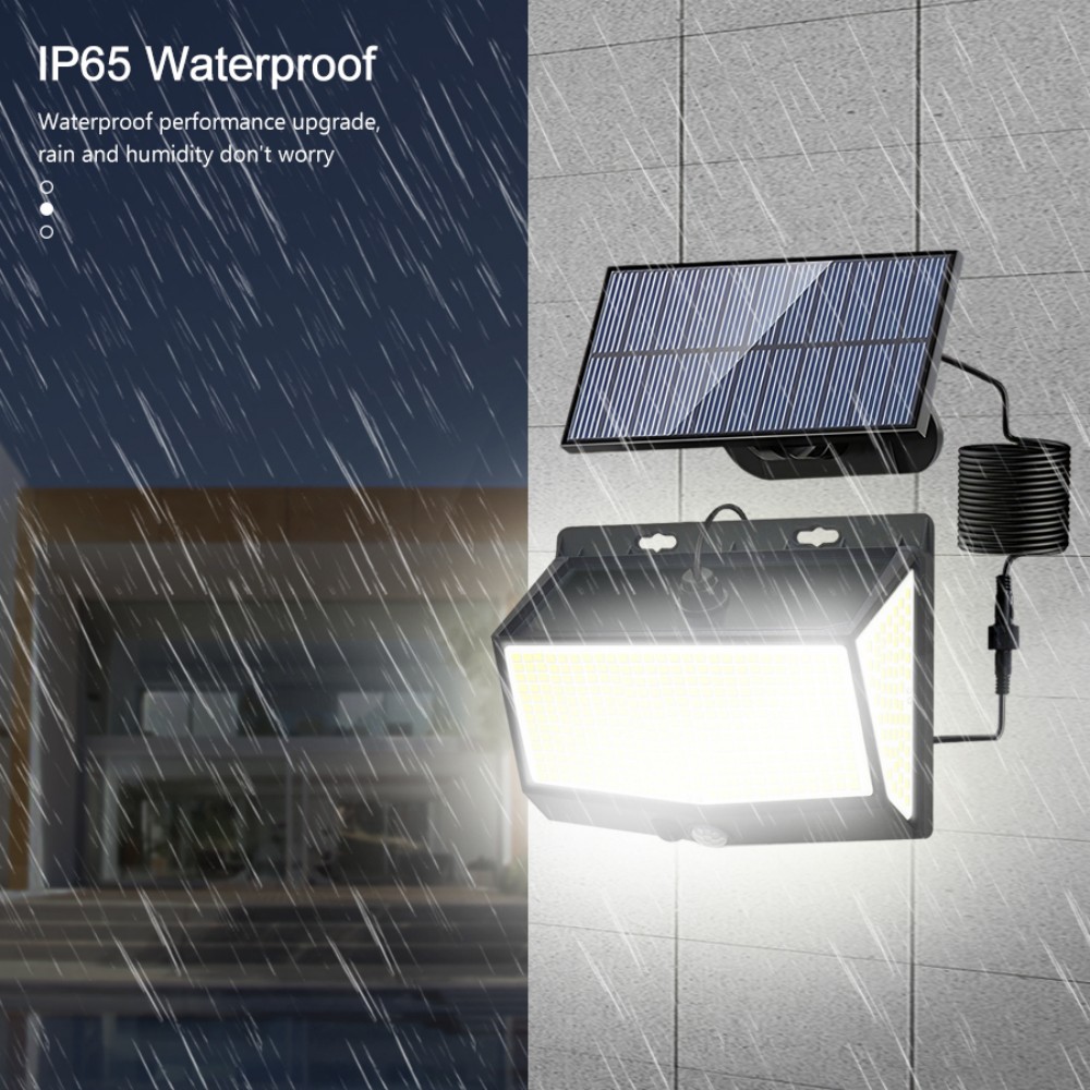 Buitenverlichting op zonne-energie 468 LED met 3 verlichtingsmodi Bewegingssensor Wandlamp IP65 Waterdicht op zonne-energie voor tuinterras