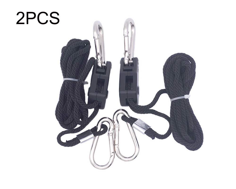 Adjustable 1 PCS 1 Pair 2 Pair 1/8 Inch Nylon Rope Ratchet Hangers for Grow Tent Room Fan Carbon Filter Led Grow Light: 2pcs