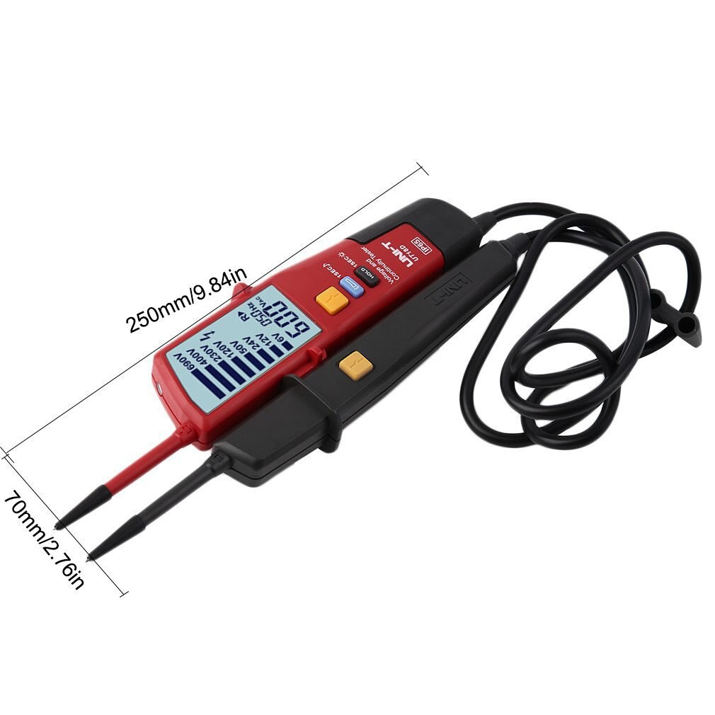 UNI-T UT18D Lcd Digital Voltage Continuïteit Tester Auto Range Rcd Fase Rotatie Rcd Elektrische Tester