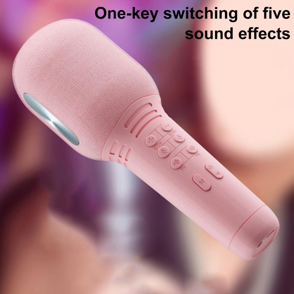 Wireless Handheld Microphone Bluetooth-compatible 5.0 Wireless Micro Condenser Microphone for Singing Recording