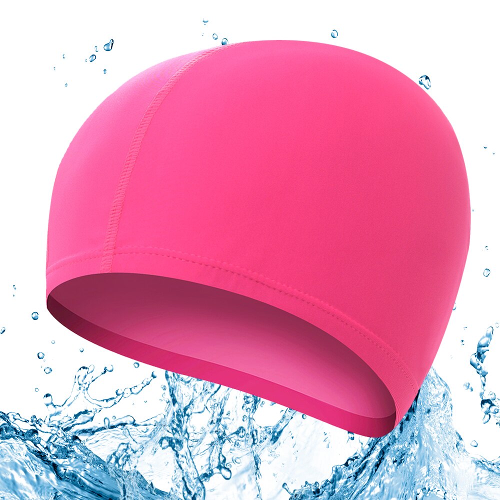 Women Men Swimming Cap Waterproof Fabric Protect Ears Long Hair Sports Siwm Pool Swimming Hat Swimming Accessories: Green