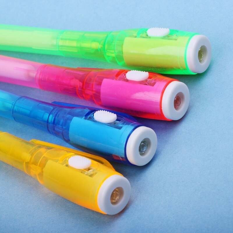 Magic osynligt bläck penna skriver hemligt meddelande gadget med uv-ljus brevpapper -26d november