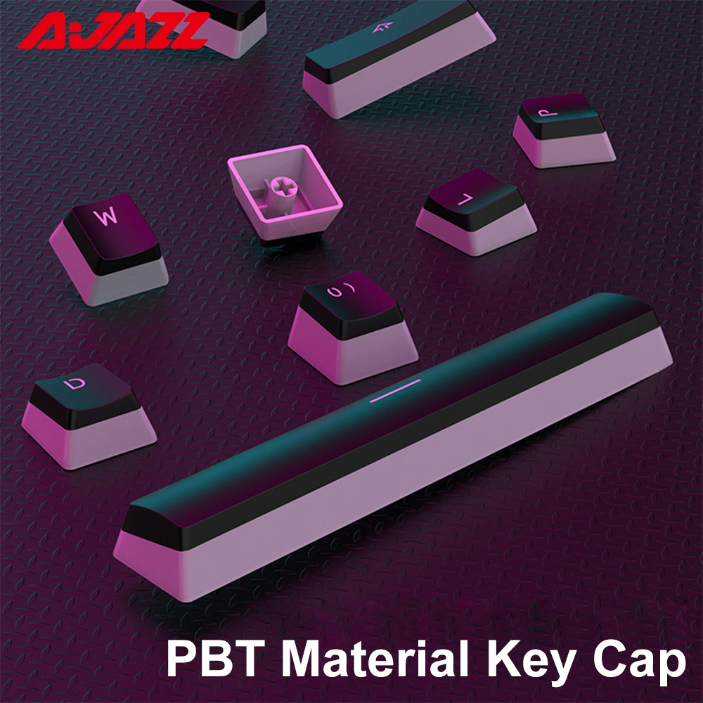 AJAZZ 108 Keys Mechanical Keyboard PBT Pudding Keycaps RGB Backlight Push Button Cover Sublimation Key Cap for Cherry MX Switch