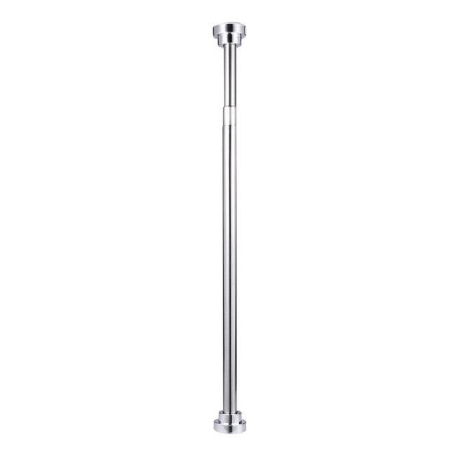 Adjustable Stainless Steel Spring Tension Rod Rail For Clothes / Towels / Curtains Curtain Pole Rods: Default Title