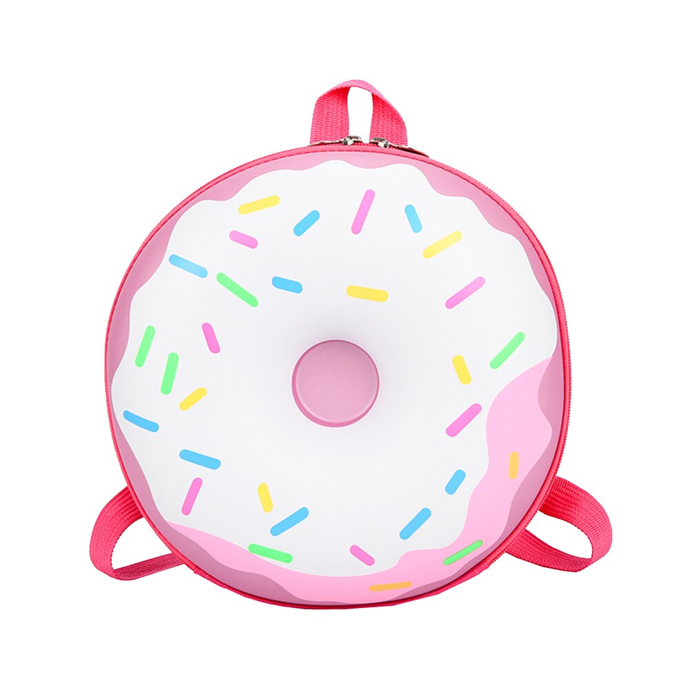 Belle beignet arc-en-ciel sac à dos enfants maternelle école livre sac décontracté sac à dos Vintage sacs pour enfants enfants anniversaire: Rose