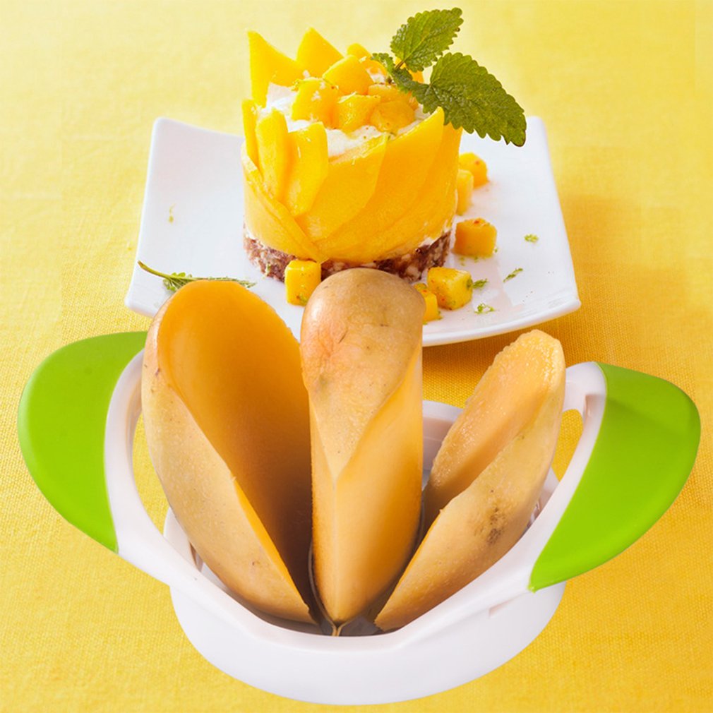 Portátil frutas manga slicer splitter cortador de pêssego pitter corer ferramentas aperto confortável design artesanato cozinha ferramenta