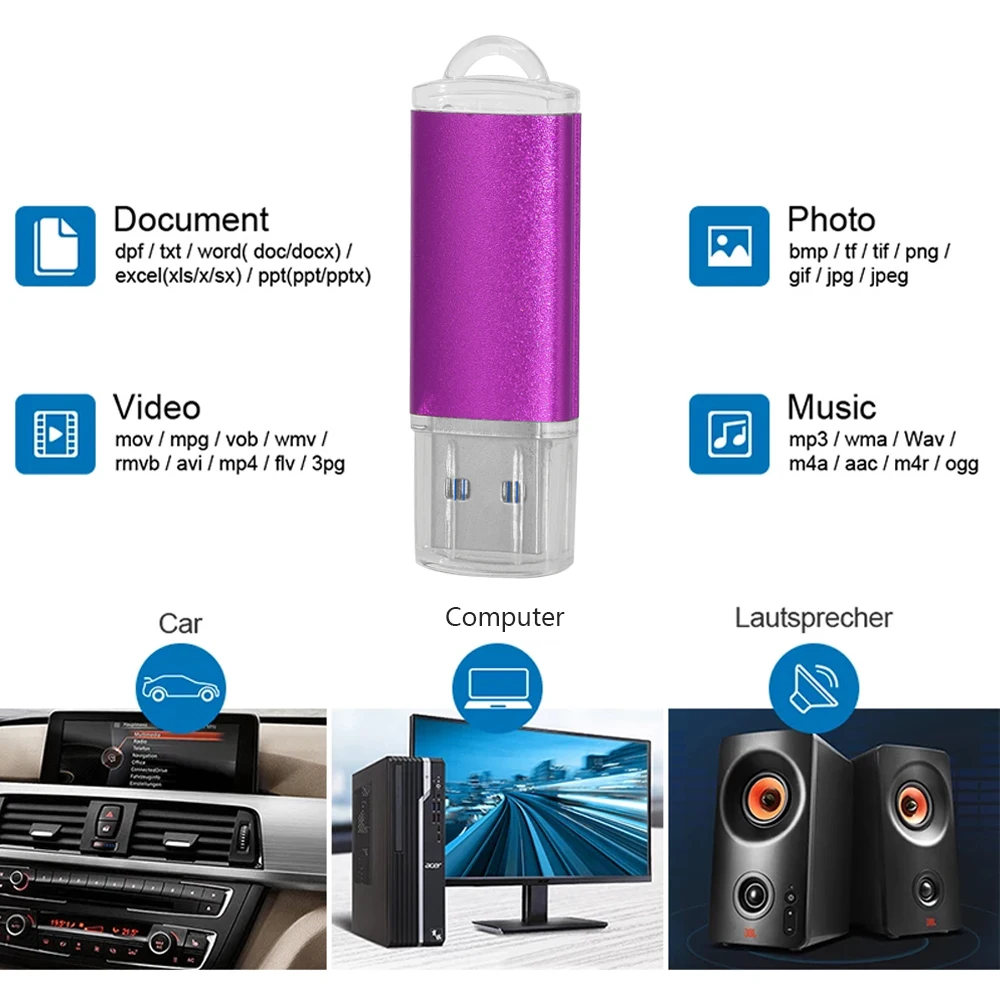 Neues USB 3.0 Pen Metal Drive 8 GB USB-Flash-Laufwerk mit hoher Kapazität 64 GB 128 GB tragbares Hochgeschwindigkeits-USB-Speicherkarten-Laufwerk