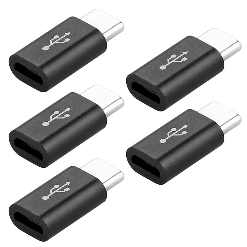 5 Pcs Micro USB-C Type-C Usb 3.1 Data Opladen Adapter Accessoires Voor Mobiele Telefoons Accessoires Voor Mobiele telefoon Gemaakt Door Abs