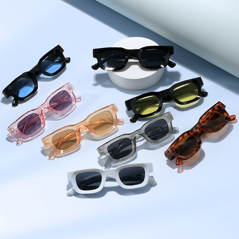 Gafas de sol rectangulares para mujer, lentes de sol ovaladas, cuadradas de de Vintage, antideslumbrantes, UV400