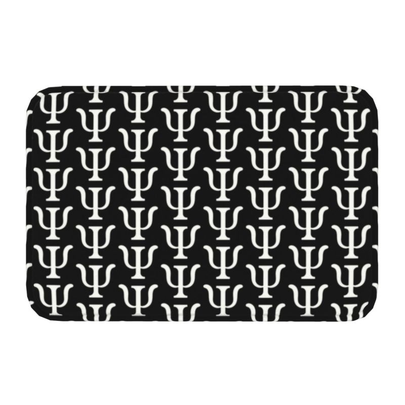 Custom Psychology Marble Psi Symbol Doormat Anti-Slip Entrance Room Door Floor Mat Psychologist Teacher Garden Carpet Rug: light yellow