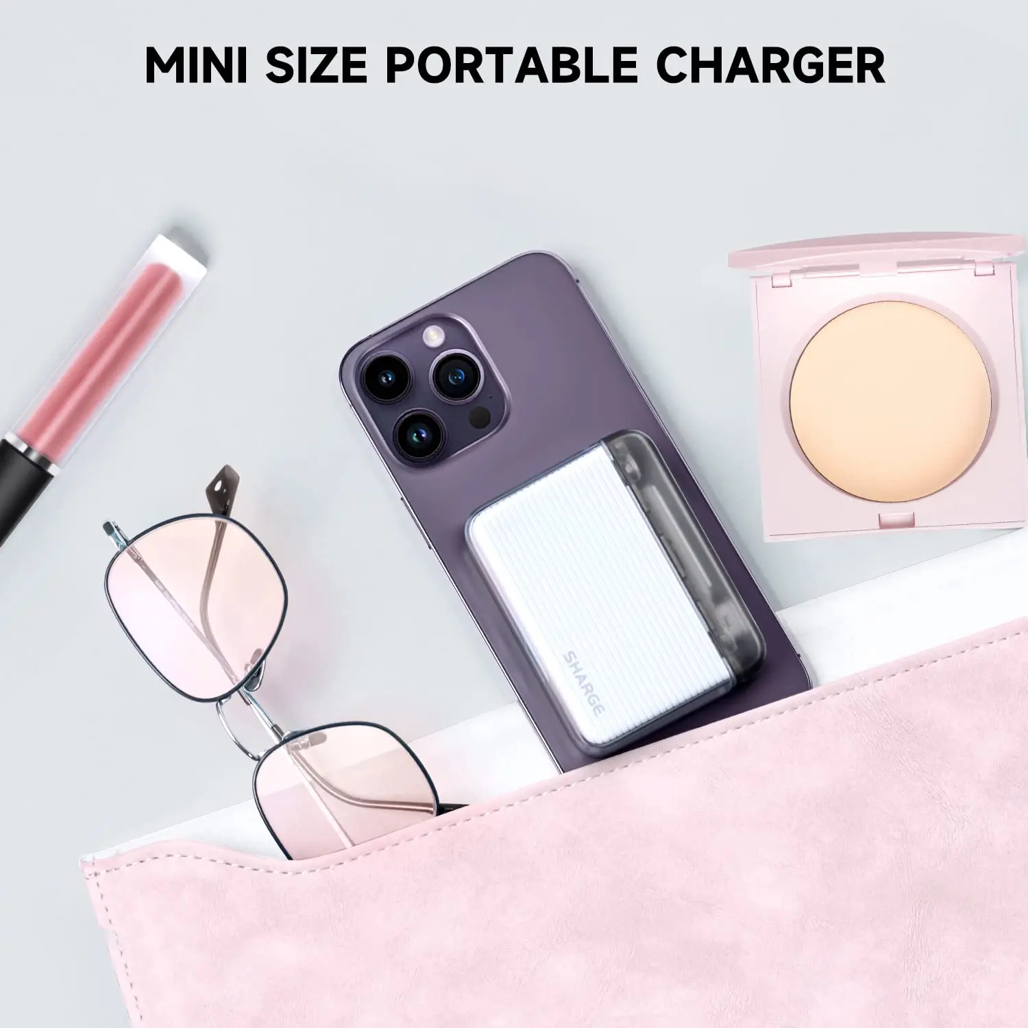 SHARGE 20W carga rápida 10000mAh banco de energía más pequeño Mini PD 20W batería externa para iPhone 15 Pro Max Xiaomi Huawei Phone
