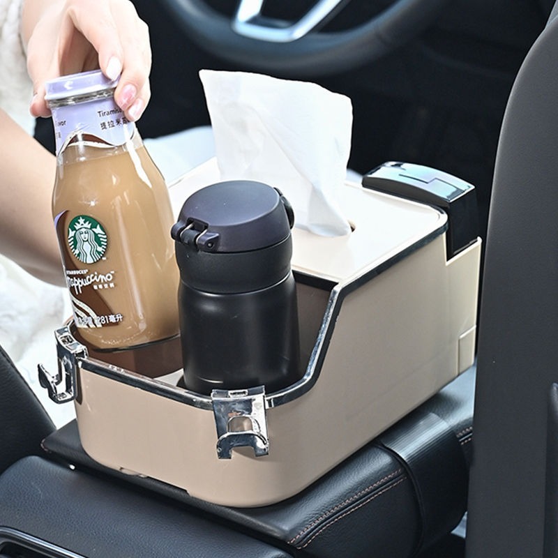 Auto Auto Tissue Box Armsteun Middenconsole Containor Lade Opbergbeker Interieur Houder Organizer Accessoires