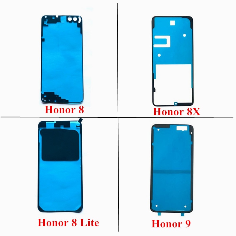 1x voltar bateria capa porta adesivo fita cola adesiva para huawei honor 8x9x10 9 8 lite