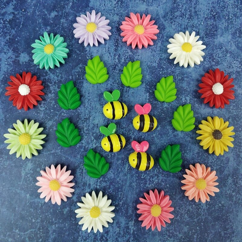 24 pcs/set flower bee series fridge magnet refrigerator magnetic stickers strong neodymium whiteboard magnet home deco