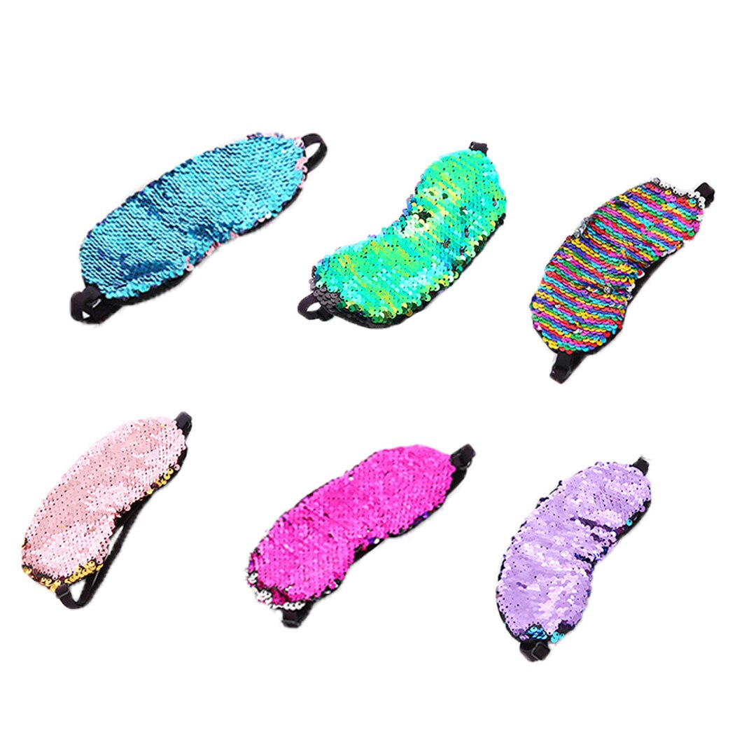 Paillettes masque de couchage réglable paillettes sirène réversible magique Sequin masque pour les yeux masque de fête faveurs de fête pour la fête à la maison