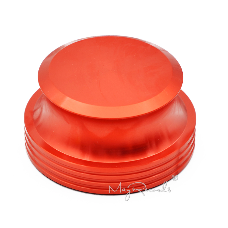 Record Turntables Weight Stabilizer LP Vinyl Black Clamp / Deluxe Packing: Red