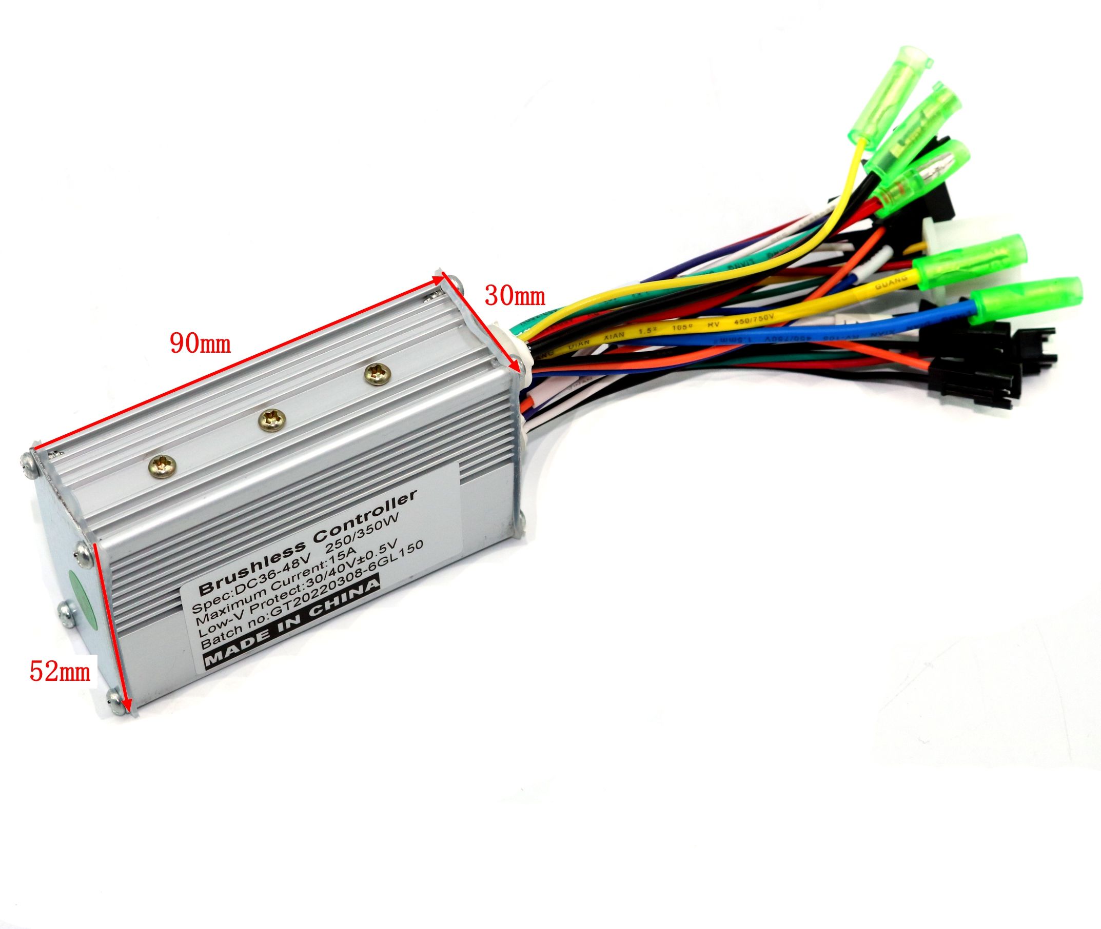 36v 48v 250w 15a bldc motor controller e-bike børsteløs speed driver dual mode sensor/sensorless controller